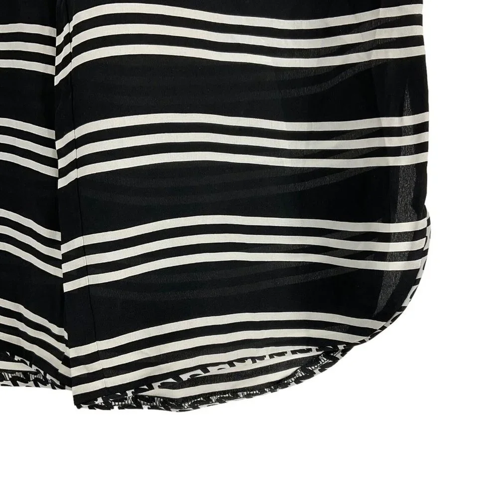 Trina Turk Swimsuit Cover Up Pants Women's Sz M Stripe Sheer Wide Leg $168 Nwt - Picture 8 of 13